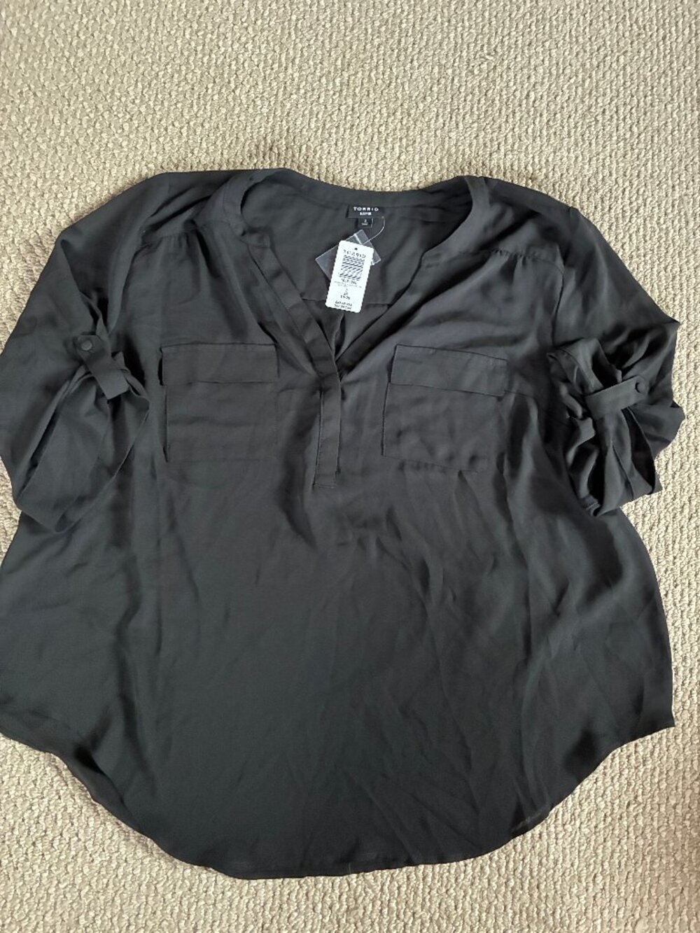 NWT Torrid XXL Harper Georgette 3/4 Sleeve Blouse Classic Capsule